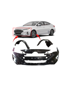 Bumper Cover & Fender Liner Kit for Hyundai Elantra 2019-2020