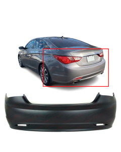 Primed Rear Bumper Cover Replacement for 2011-2013 Hyundai Sonata 11-13