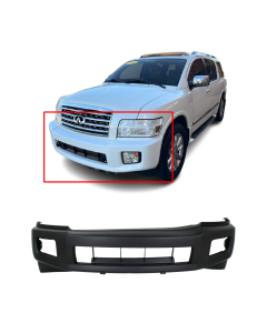 Front Bumper Cover For 2004-2010 Infiniti QX56 W/Fog light Hls Primed IN1000130