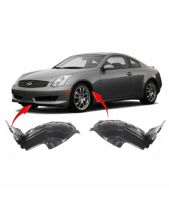 Set of 2 Fender Liners for Infiniti G35 2003-2007 IN1250106 IN1251106