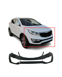 Front Bumper Cover For 2011-2016 Kia Sportage w/ fog light holes EX LX SX