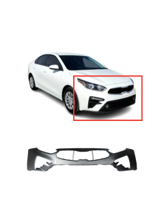 Primed Front Bumper Cover Fascia for 2019-2021 Kia Forte EX EX+ FE GT L LX LXS S