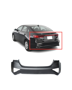 Primed Rear Bumper Cover Fascia for 2019 2020 2021 Kia Forte EX FE GT L LX LXS