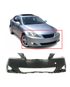 Primed Front Bumper Cover for 2006 2007 2008 Lexus IS250 IS350 Sedan 06 07 08