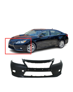 Front Bumper Cover for 2013-2015 Lexus ES300 ES350 w/Park Aid Fog Light Holes