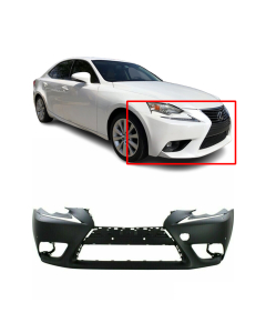 Front Bumper Cover For 2014-2016 Lexus IS250/350 W/Sensor Hls Primed LX1000265