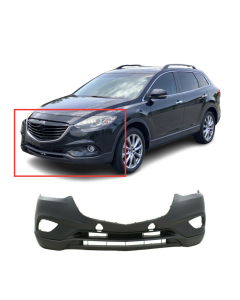 Front Bumper Cover for 2013-2015 Mazda CX-9 GS GT Sport Touring w/Fog Lamp Holes