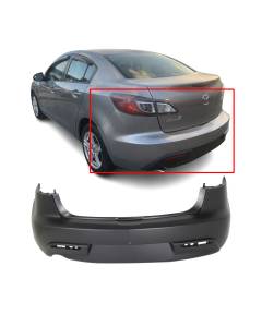 Rear Bumper Cover For 2010-2011 Mazda 3 Primed BBM450221MBB MA1100201