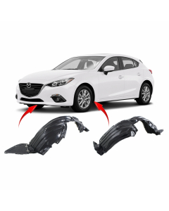 Set of 2 Fender Liners for Mazda 3 2014-2018 MA1248145 MA1249145 B45A56140H