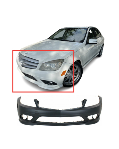 Primed Front Bumper Cover for 2008-2011 Mercedes Benz C300 w/ AMG
