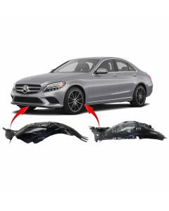 Set of 2 Fender Liners for Mercedes C-Class 2015-2020 MB1248181 MB1249181