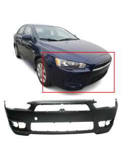 Front Bumper Bumper Cover For 2008-2015 Mitsubishi Lancer with w/ Air Dam Holes