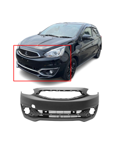 Front Bumper Cover For 2017-2020 Mitsubishi Mirage Primed 6400G519 MI1000345