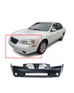 Front Bumper Cover For 2000-2001 Nissan Maxima w/ fog light holes 620222Y925
