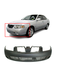 Primed Front Bumper Cover for 2004-2006 Nissan Sentra Base GXE SE-R S XE SE LE