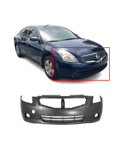 Front Bumper Cover For 2008-2009 Nissan Altima Primed 62022JB100 NI1000250