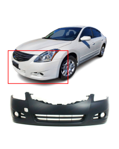 Primed Front Bumper Cover for 2010-2012 Nissan Altima Sedan Base SL SR S Hybrid