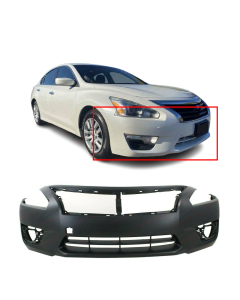 Primed Front Bumper Cover Fascia for 2013 2014 2015 Nissan Altima Sedan