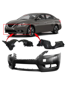 Bumper Cover & Fender Liner Kit for Nissan Sentra 2013-2015