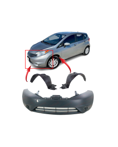 Bumper Cover & Fender Liner Kit for Nissan Versa Note 2014-2016