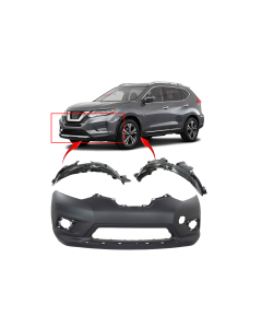 Bumper Cover & Fender Liner Kit for Nissan Rogue 2014-2016
