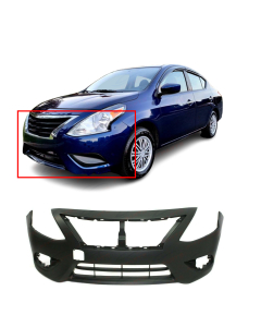 Primed Front Bumper Cover Fascia for 2015-2019 Nissan Versa FBM229KM0J NI1000299