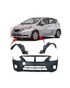 Bumper Cover & Fender Liner Kit for Nissan Versa 2014-2018