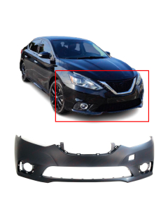 Primed Front Bumper Cover Replacement for 2016-2019 Nissan Sentra 16-19