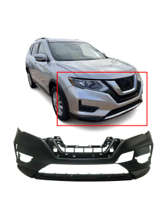 Primed Front Bumper Cover for 2017-2019 Nissan Rogue SL S SV Hybrid 620226FL0H