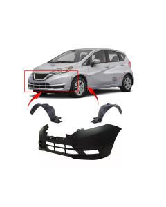 Bumper Cover & Fender Liner Kit for Nissan Versa Note 2017-2019