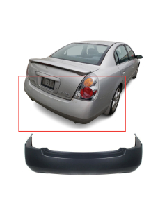 Rear Bumper Cover For 2002-2006 Nissan Altima 3.5L Base S SE SL Dual Exh