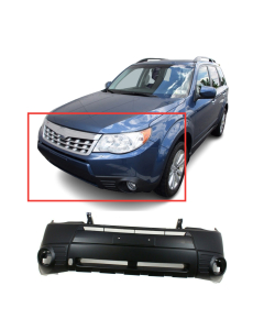 Front Bumper Cover For 2009-2013 Subaru Forester X XS XT Touring w Fog Holes