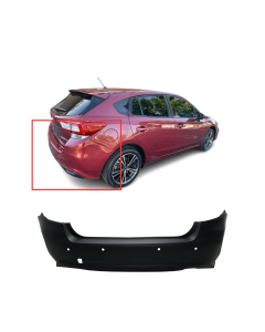 Primed Rear Bumper Cover Fascia for 2017-2020 Subaru Impreza Base Sport Limited