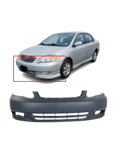 Primed Front Bumper Cover Fascia for 2003-2004 Toyota Corolla CE LE 5211902915