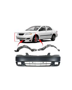Bumper Cover & Fender Liner Kit for Toyota Corolla 2003-2004