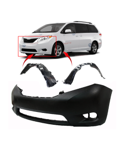 Bumper Cover & Fender Liner Kit for Toyota Sienna 2011-2014