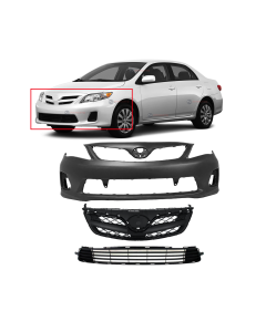 Bumper Cover & Grille Kit for Toyota Corolla 2011-2013