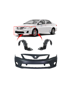 Bumper Cover & Fender Liner Kit for Toyota Corolla 2011-2013