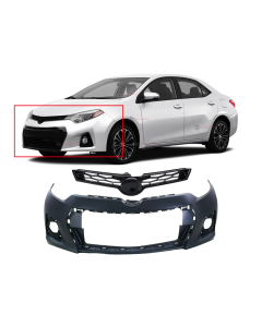 Bumper Cover & Grille Kit for Toyota Corolla 2014-2016