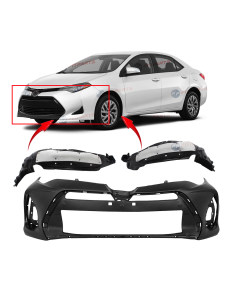 Bumper Cover & Fender Liner Kit for Toyota Corolla 2017-2018