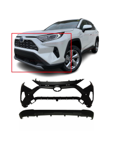 Front Bumper Cover Kit For 2019-2023 Toyota RAV4 W/Park Hls. TO1000452