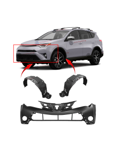 Bumper Cover & Fender Liner Kit for Toyota RAV4 2013-2015