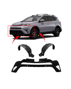 Bumper Cover & Fender Liner Kit for Toyota RAV4 2016-2018