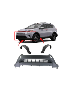 Bumper Cover & Fender Liner Kit for Toyota RAV4 2013-2015