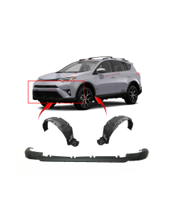 Bumper Cover & Fender Liner Kit for Toyota RAV4 2016-2018