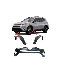 Bumper Cover & Fender Liner Kit for Toyota RAV4 2016-2018