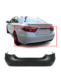 Primed Rear Bumper Cover for 2015-2017 Toyota Camry LE SE XLE XSE TO1100315