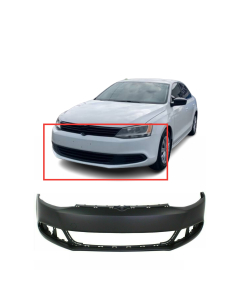 Front Bumper Cover For 2011-2014 Volkswagen Jetta w/ Fog Light holes