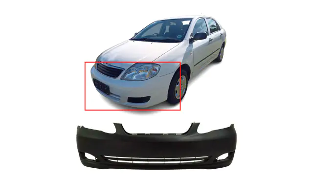 Replacement 2005 Toyota Corolla Bumper Cover Front Plastic Primed 1 Year Unlimited mileage Warranty